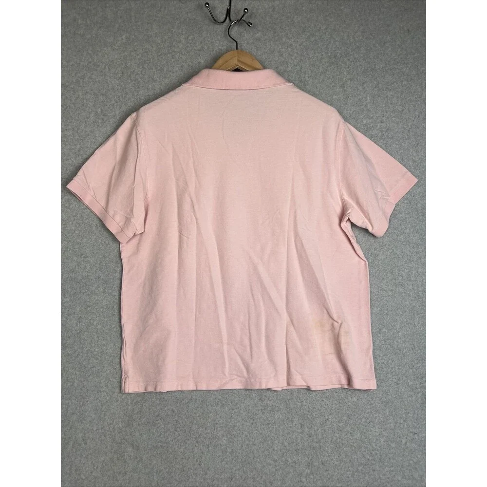 J. Crew Mens XL Pink Polo Short Sleeve Casual Shirt Fresh Logo